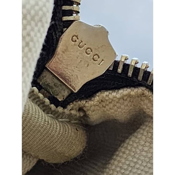 Authentic Gucci GG Canvas Leather Medium Vintage Web Boston Satchel Bag Brown/Be - Picture 15 of 16